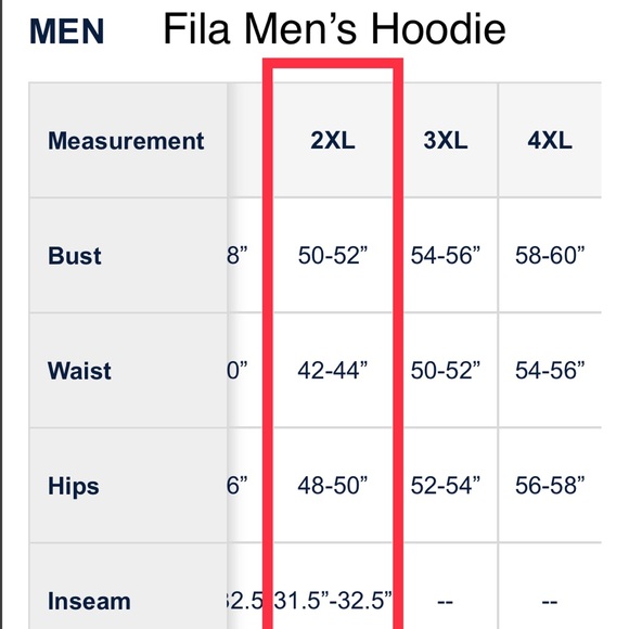 Fila Men’s Performance Sweatshirt Activewear Hoodie Size XXL 2XL Navy Blue NWT - Picture 6 of 16